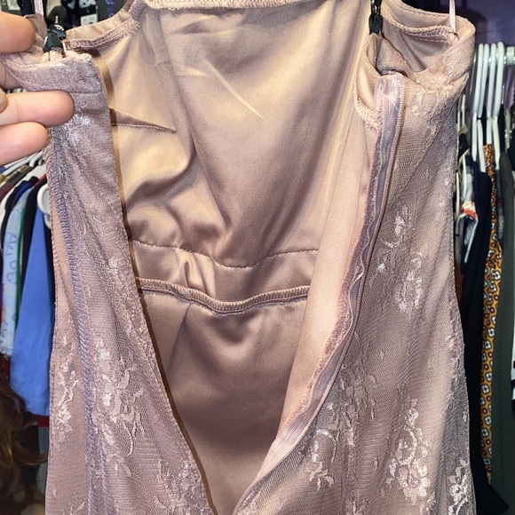 NWOT George pink dress mesh and lace straps black adjustable size small. - Picture 6 of 8